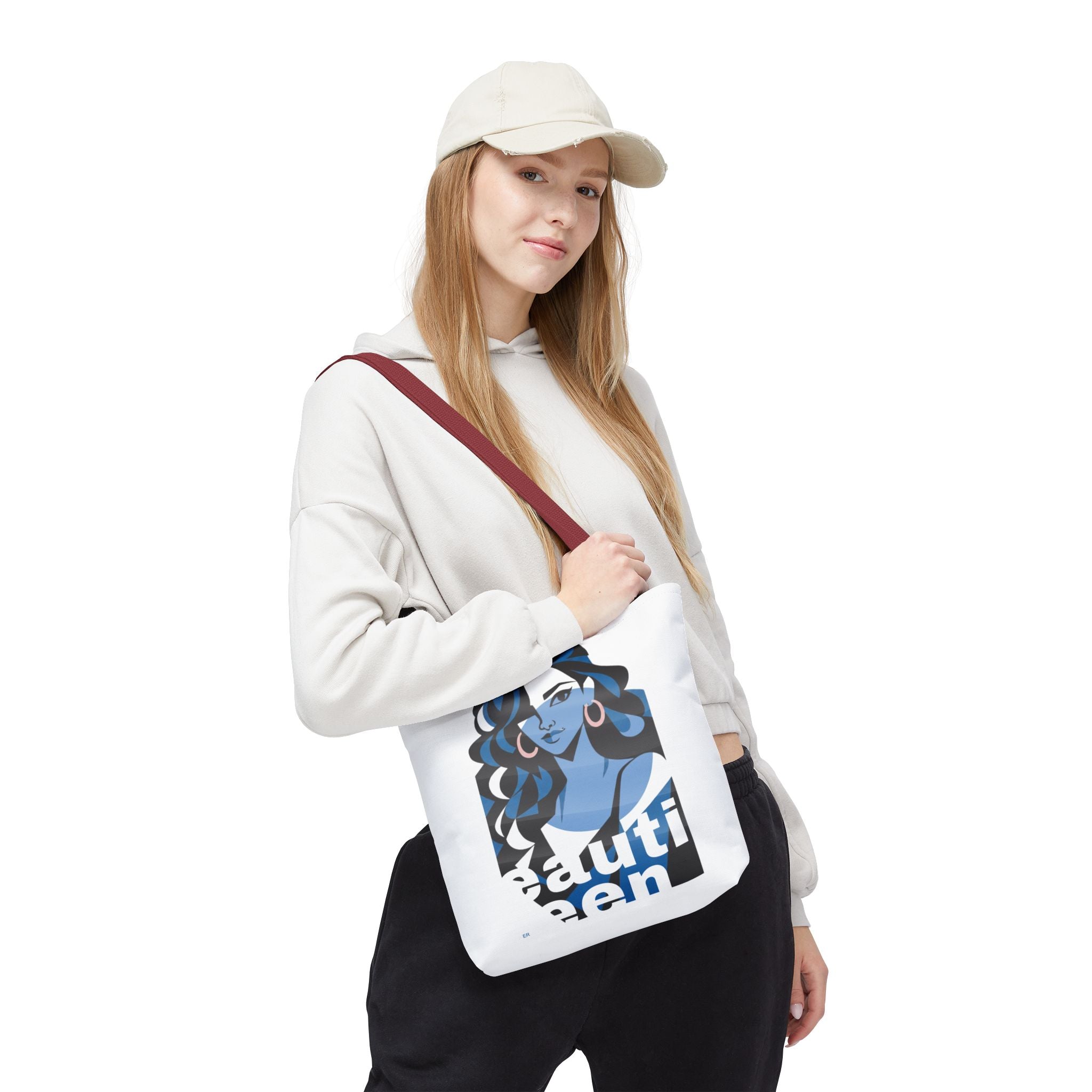 Beautiful Queen Tote Bag — Graphic Illustration Beach & Everyday Shopper