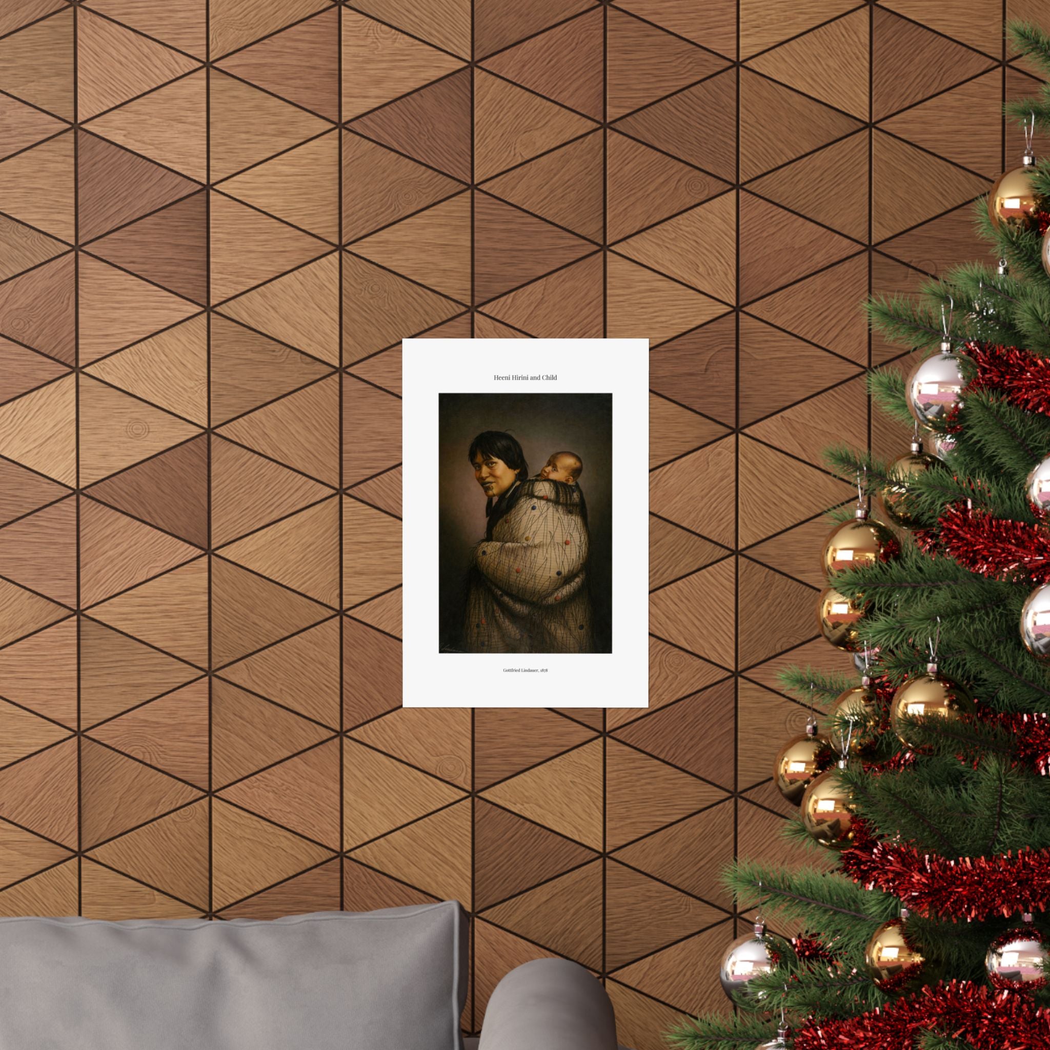Matte Vertical Poster — Heeni Hirini and Child  —  Gottfried Lindauer