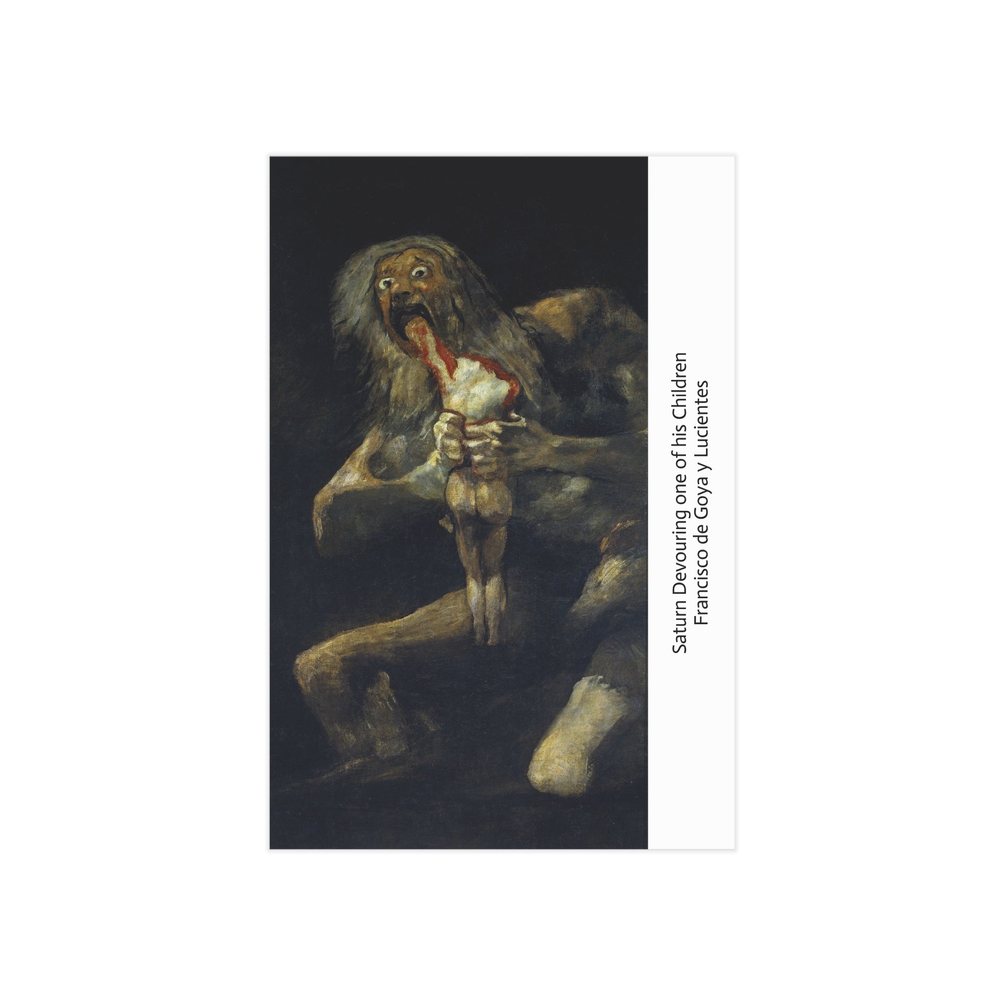 Mini Print : Saturn Devouring one of his Children — Francisco de Goya y Lucientes