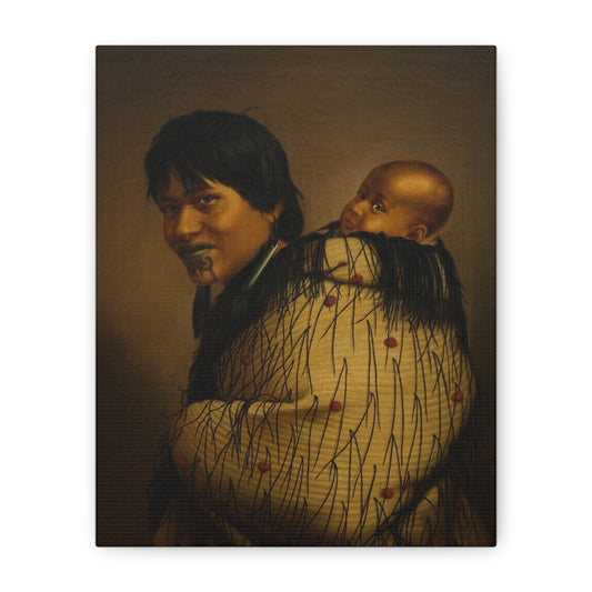 Heeni Hirini and Child Matte Canvas Print — Gottfried Lindauer