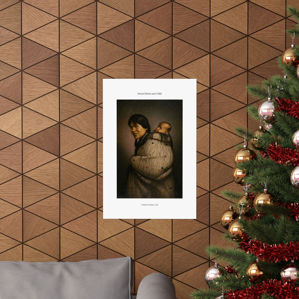 Matte Vertical Poster — Heeni Hirini and Child  —  Gottfried Lindauer