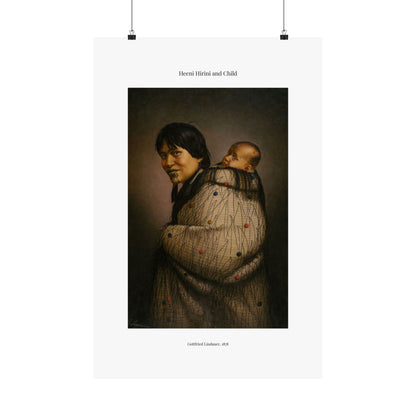 Matte Vertical Poster — Heeni Hirini and Child  —  Gottfried Lindauer