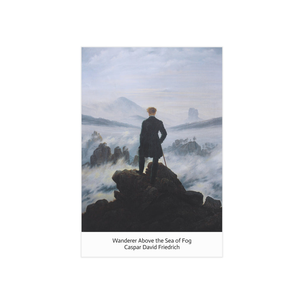 Mini Print : Wanderer Above the Sea of Fog — Caspar David Friedrich