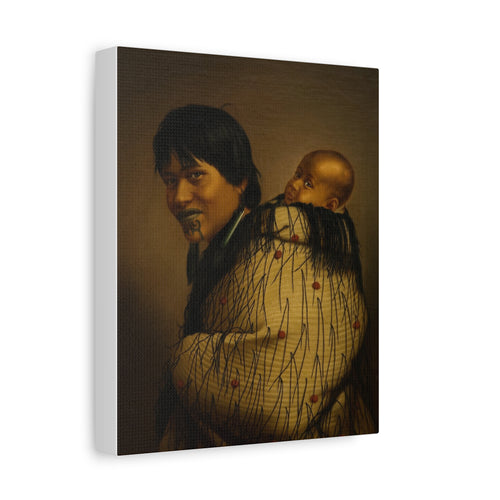Heeni Hirini and Child Matte Canvas Print — Gottfried Lindauer
