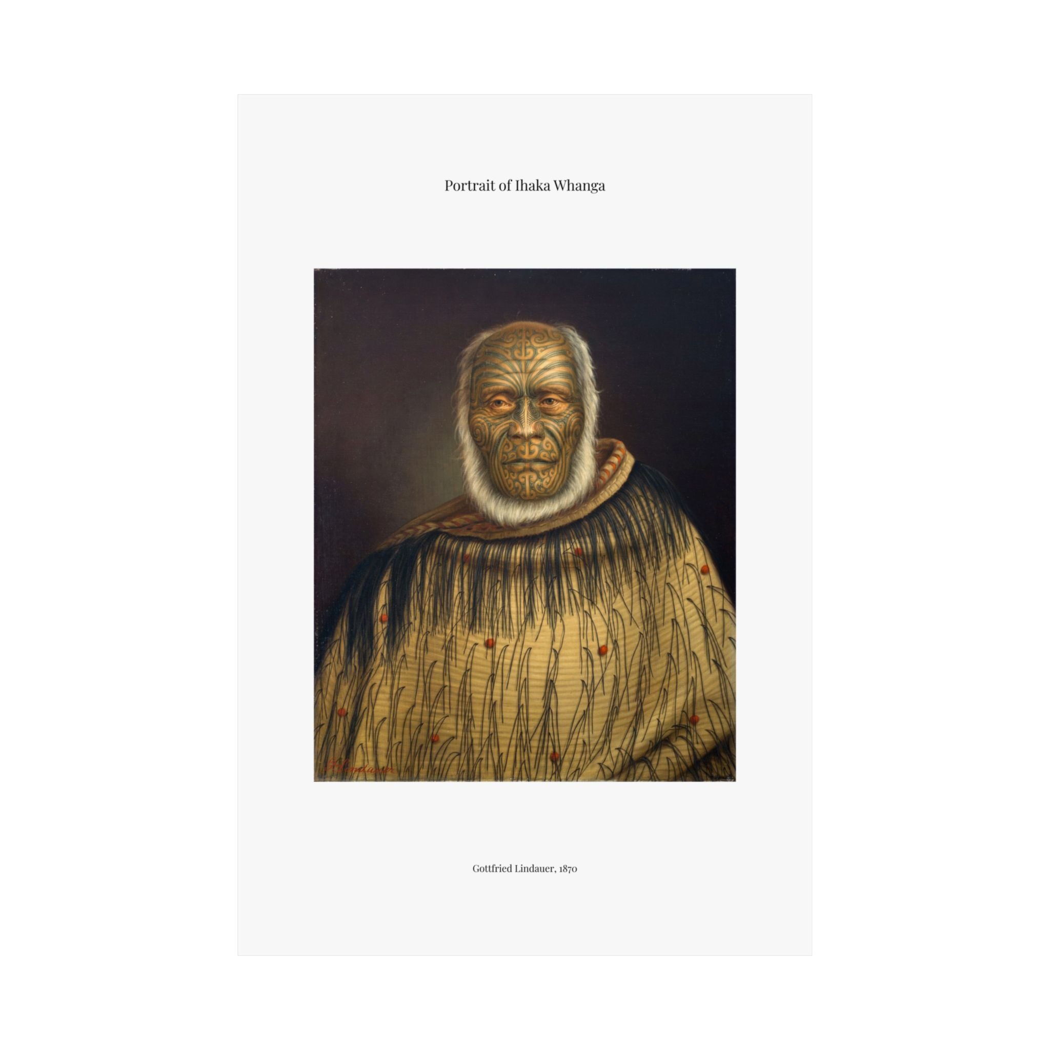 Matte Vertical Poster — Ihaka Whanga —  Gottfried Lindauer