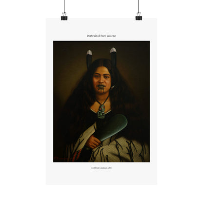 Matte Vertical Poster — Portrait of Pare Watene —  Gottfried Lindauer