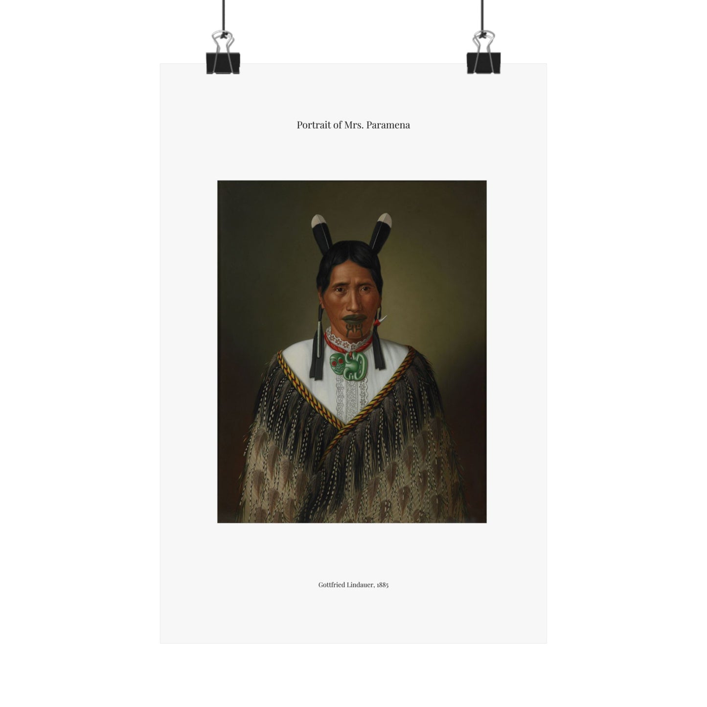 Matte Vertical Poster — Portrait of Mrs. Paramena — Gottfried Lindauer