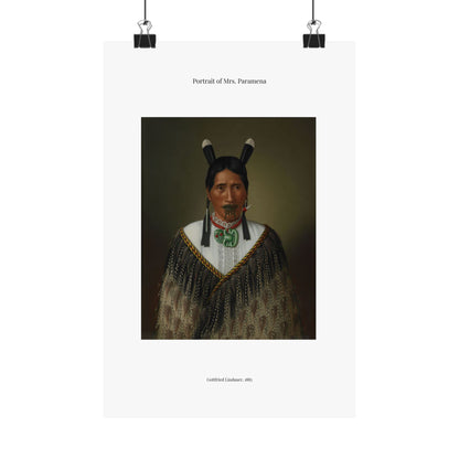 Matte Vertical Poster — Portrait of Mrs. Paramena — Gottfried Lindauer