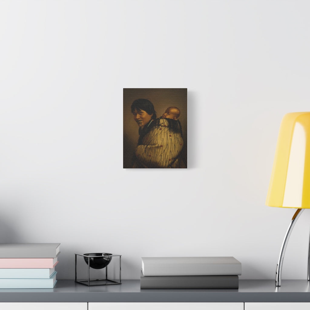 Heeni Hirini and Child Matte Canvas Print — Gottfried Lindauer