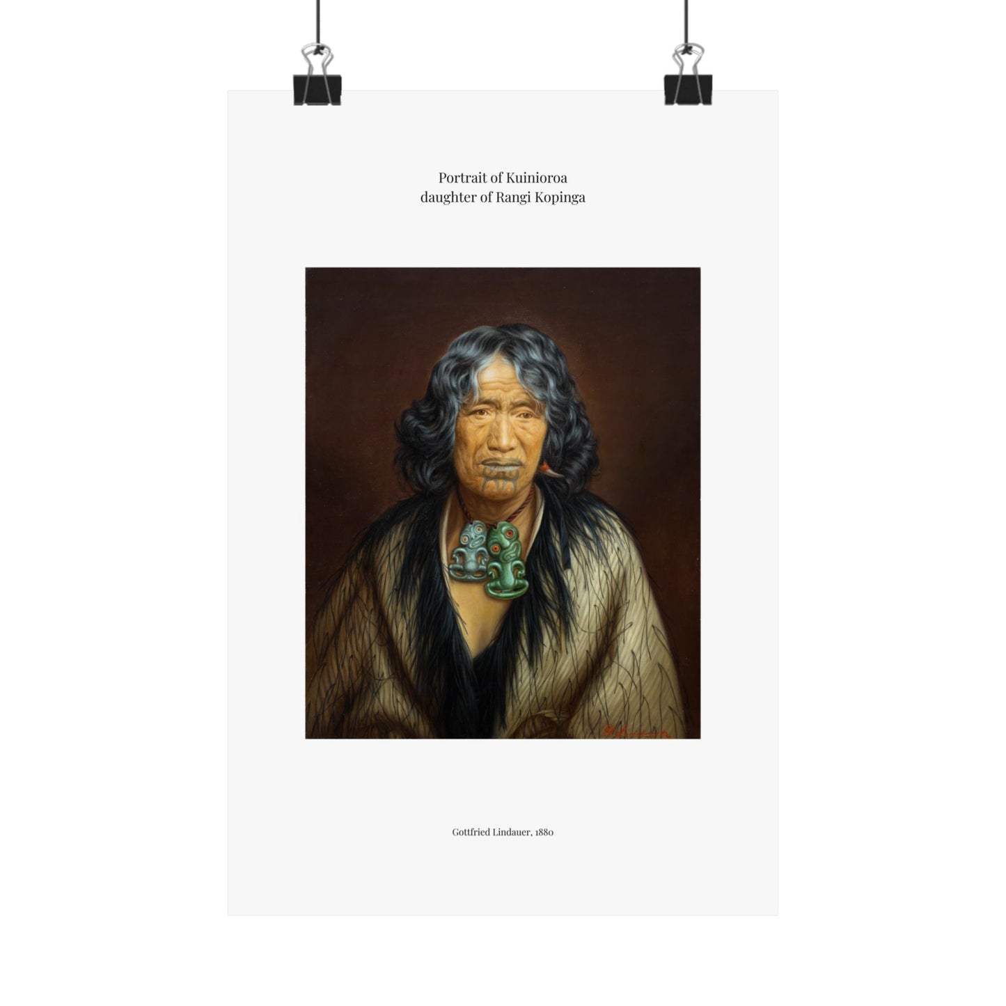 Matte Vertical Poster — Portrait of Kuinioroa — Gottfried Lindauer
