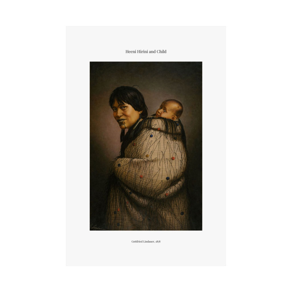 Matte Vertical Poster — Heeni Hirini and Child  —  Gottfried Lindauer