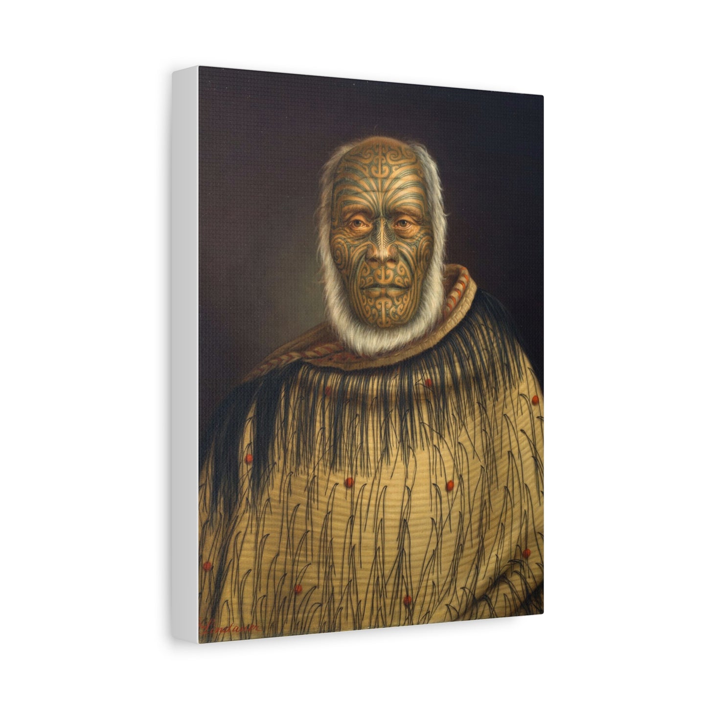 Portrait of Ihaka Whanga Matte Canvas Print — Gottfried Lindauer