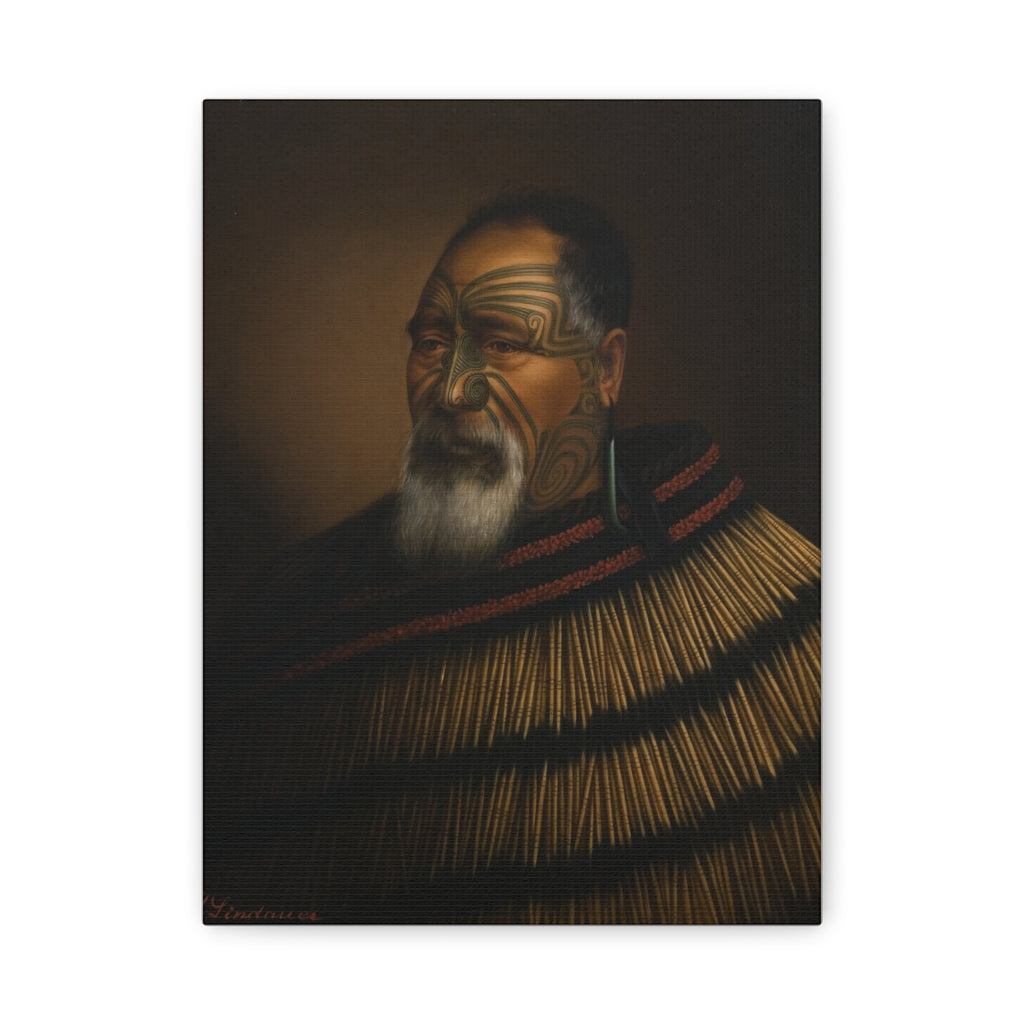 Portrait of Paora Tuhaere Matte Canvas Print — Gottfried Lindauer