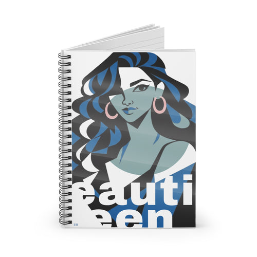 Beautiful Queen Spiral Notebook — Illustrated Femme Portrait Ruled Journal