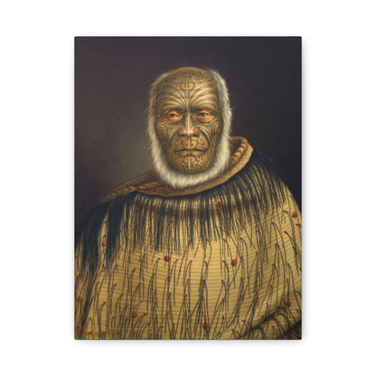 Portrait of Ihaka Whanga Matte Canvas Print — Gottfried Lindauer