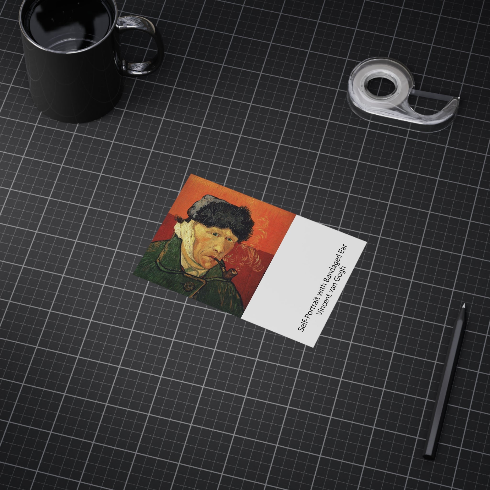 Mini Print : Self-Portrait with Bandaged Ear — Vincent van Gogh
