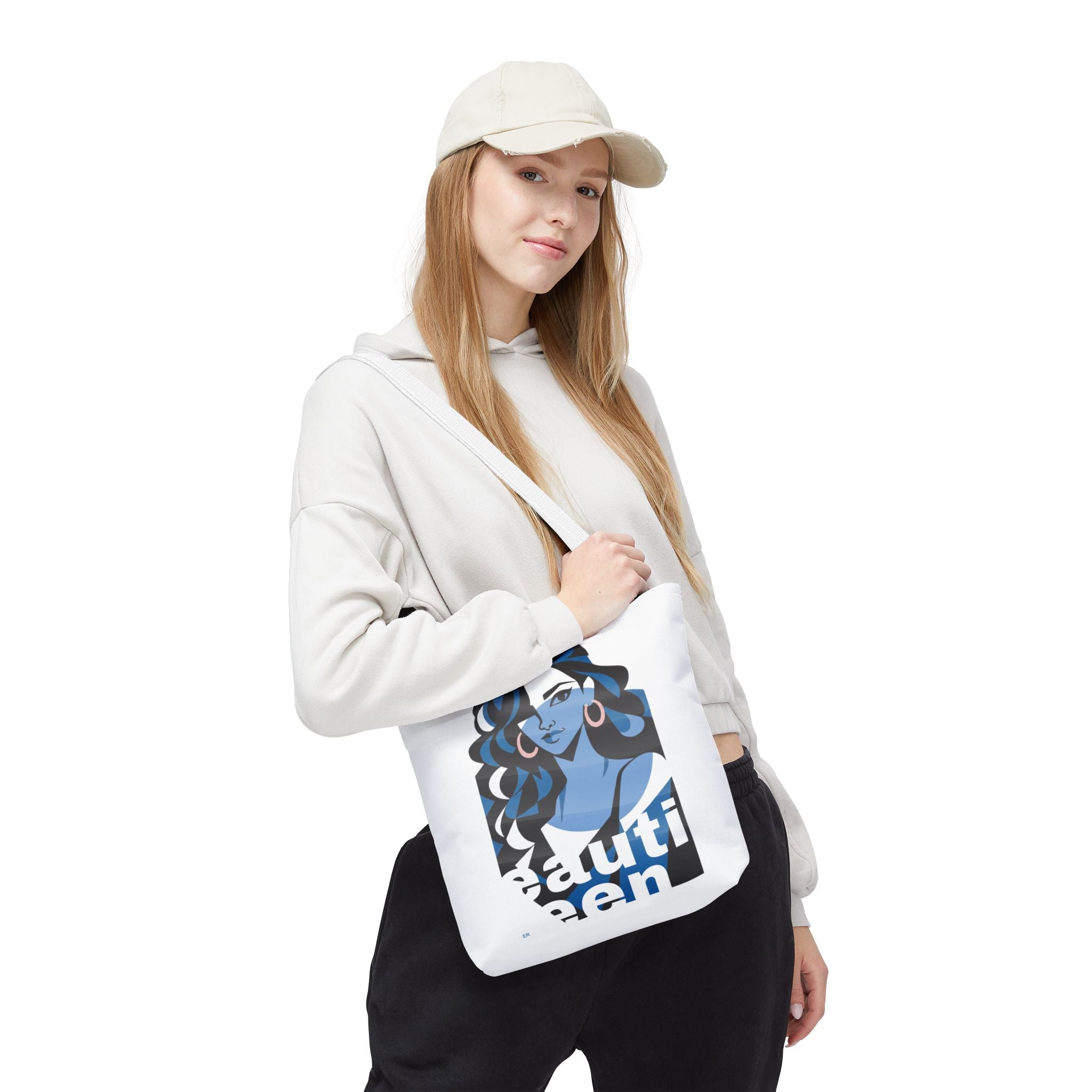 Beautiful Queen Tote Bag — Graphic Illustration Beach & Everyday Shopper