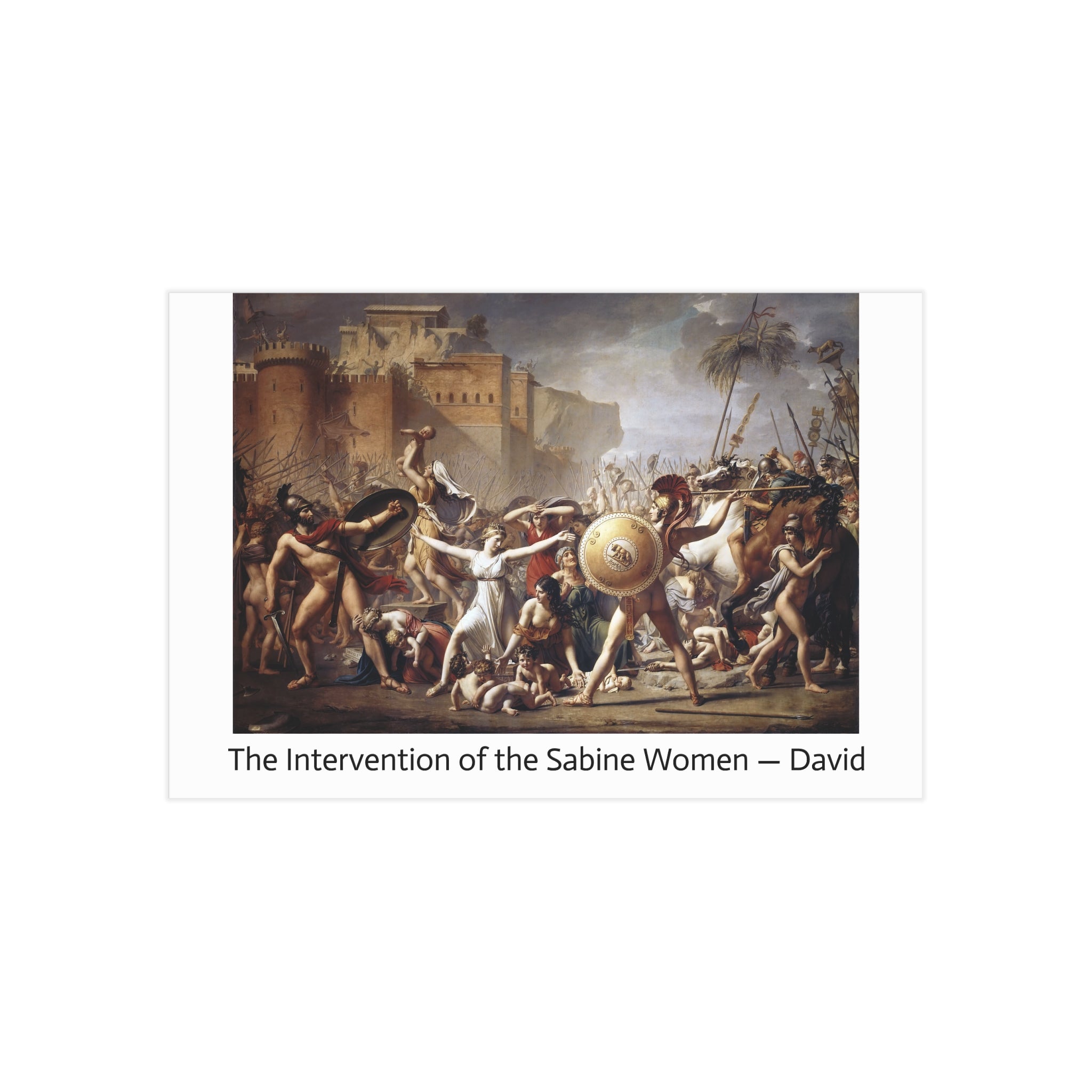 Mini Print : The Intervention of the Sabine Women — Jacques-Louis David