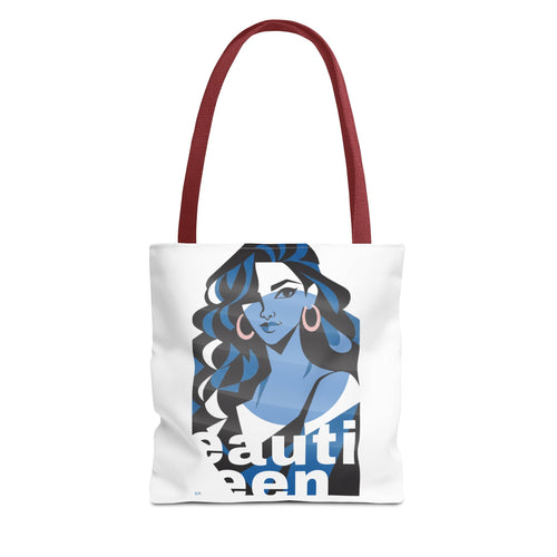 Beautiful Queen Tote Bag — Graphic Illustration Beach & Everyday Shopper
