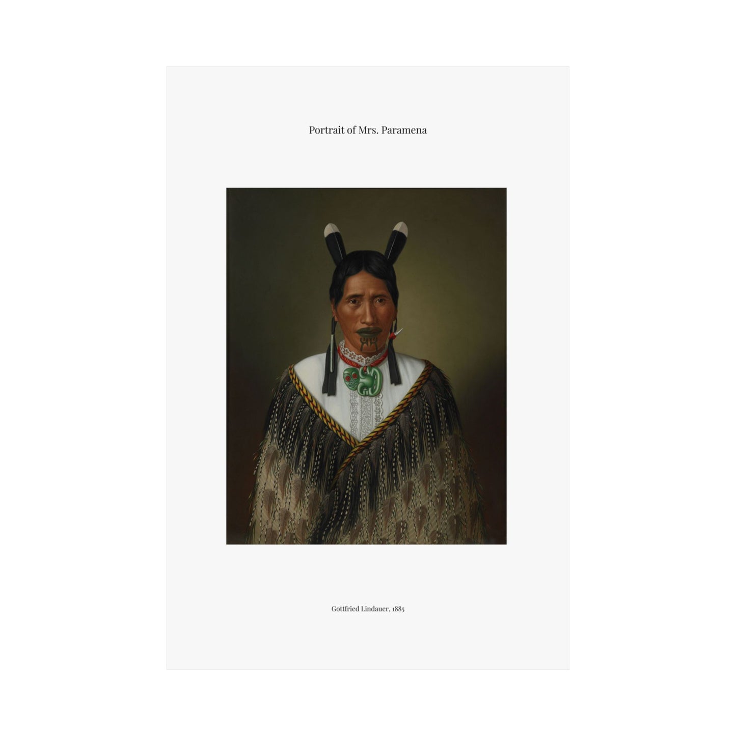 Matte Vertical Poster — Portrait of Mrs. Paramena — Gottfried Lindauer