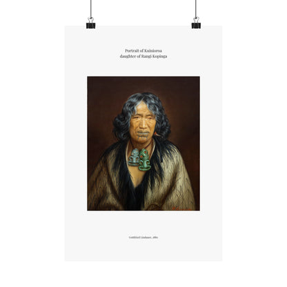 Matte Vertical Poster — Portrait of Kuinioroa — Gottfried Lindauer