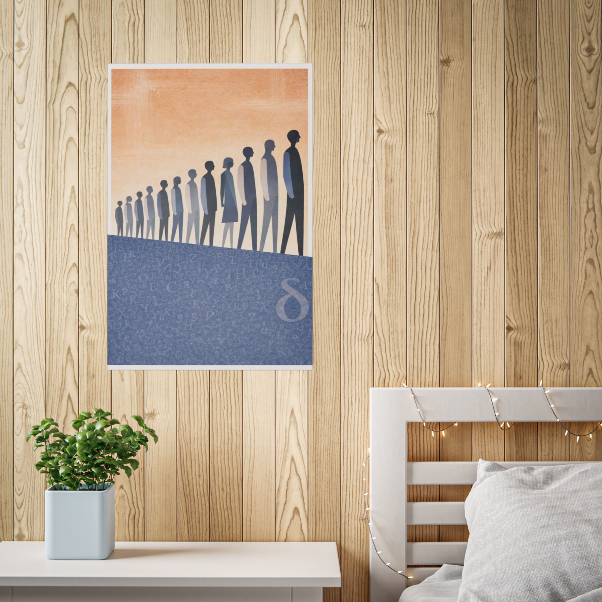 Unframed Poster — Minimalist Line of People Silhouette Art Print