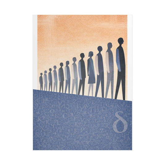 Unframed Poster — Minimalist Line of People Silhouette Art Print