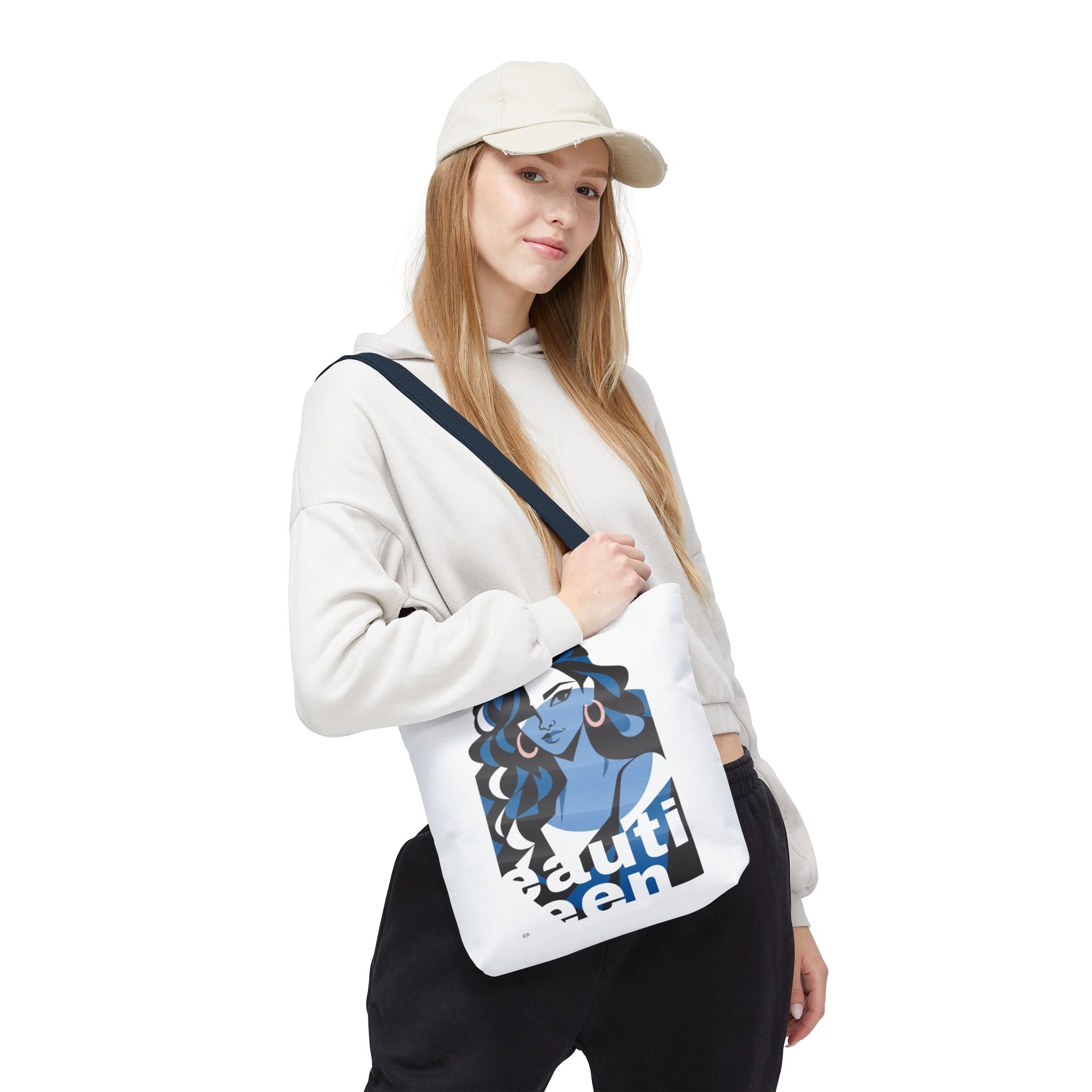 Beautiful Queen Tote Bag — Graphic Illustration Beach & Everyday Shopper