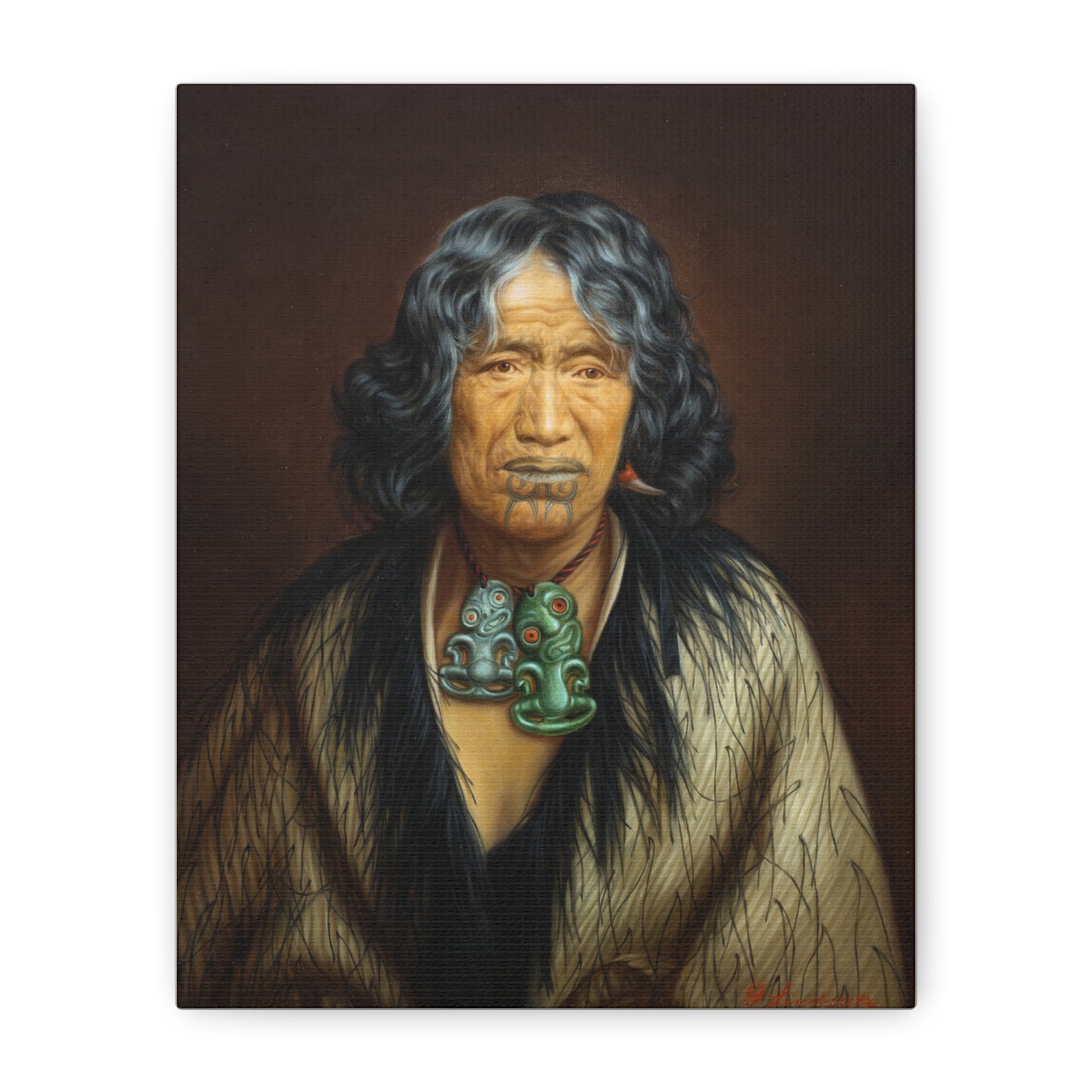 Kuinioroa, daughter of Rangi Kopinga Matte Canvas Print — Gottfried Lindauer