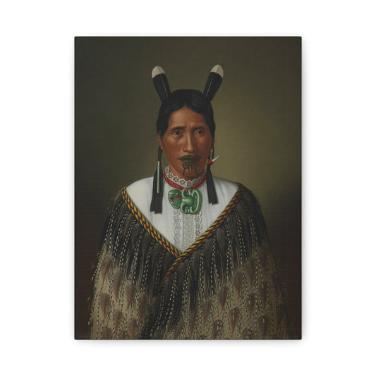 Portrait of Mrs. Paramena Matte Canvas Print — Gottfried Lindauer