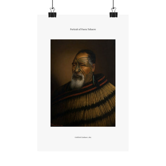 Matte Vertical Poster — Portrait of Paora Tuhaere —  Gottfried Lindauer