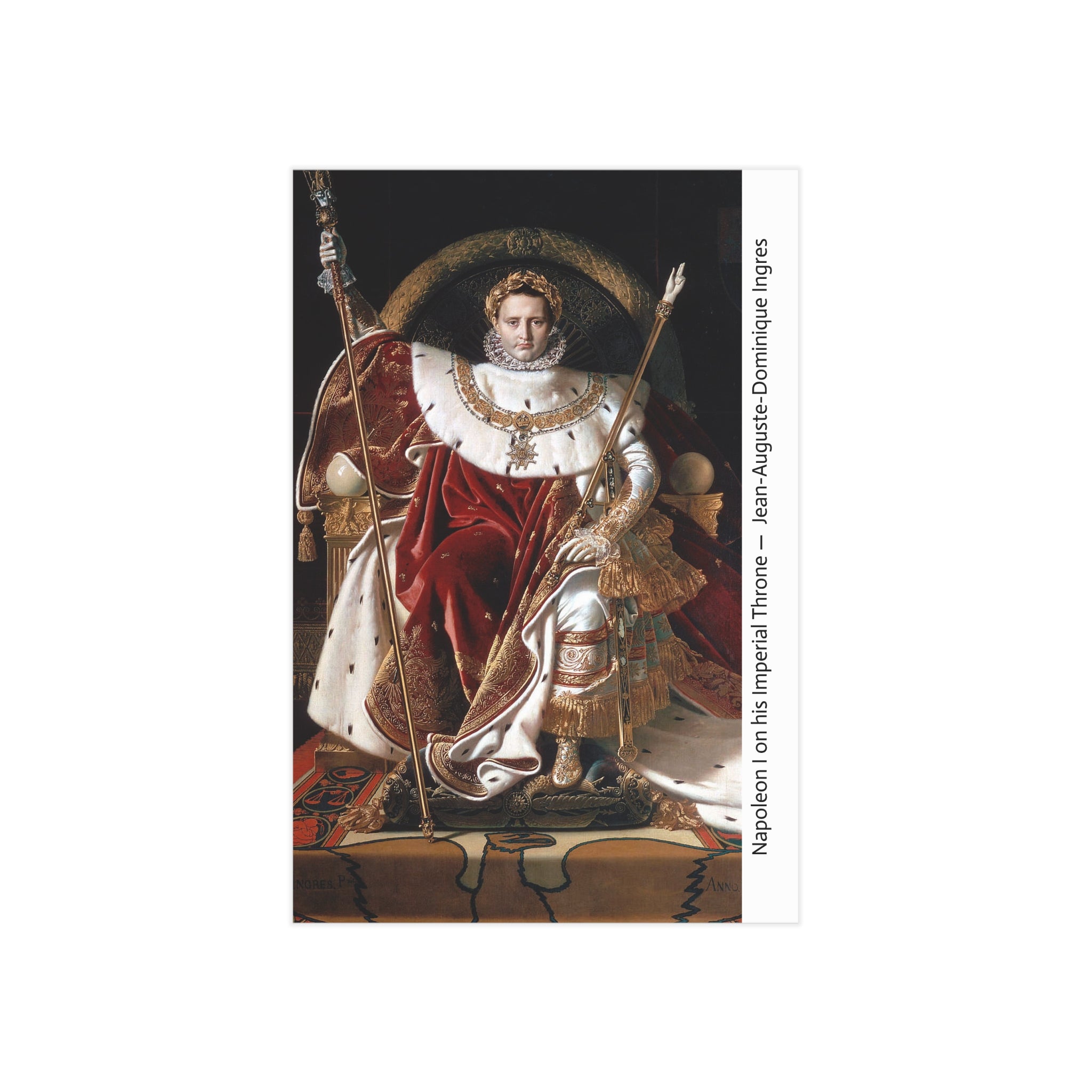 Mini Print : Napoleon on the Throne  — Jean-Auguste-Dominique Ingres