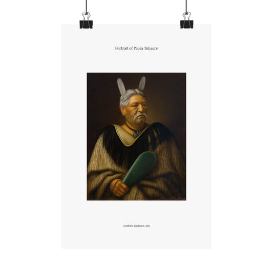 Matte Vertical Poster — Portrait of Paora Tuhaere — Gottfried Lindauer