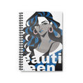 Beautiful Queen Spiral Notebook — Illustrated Femme Portrait Ruled Journal