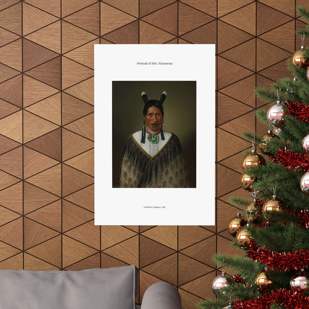 Matte Vertical Poster — Portrait of Mrs. Paramena — Gottfried Lindauer