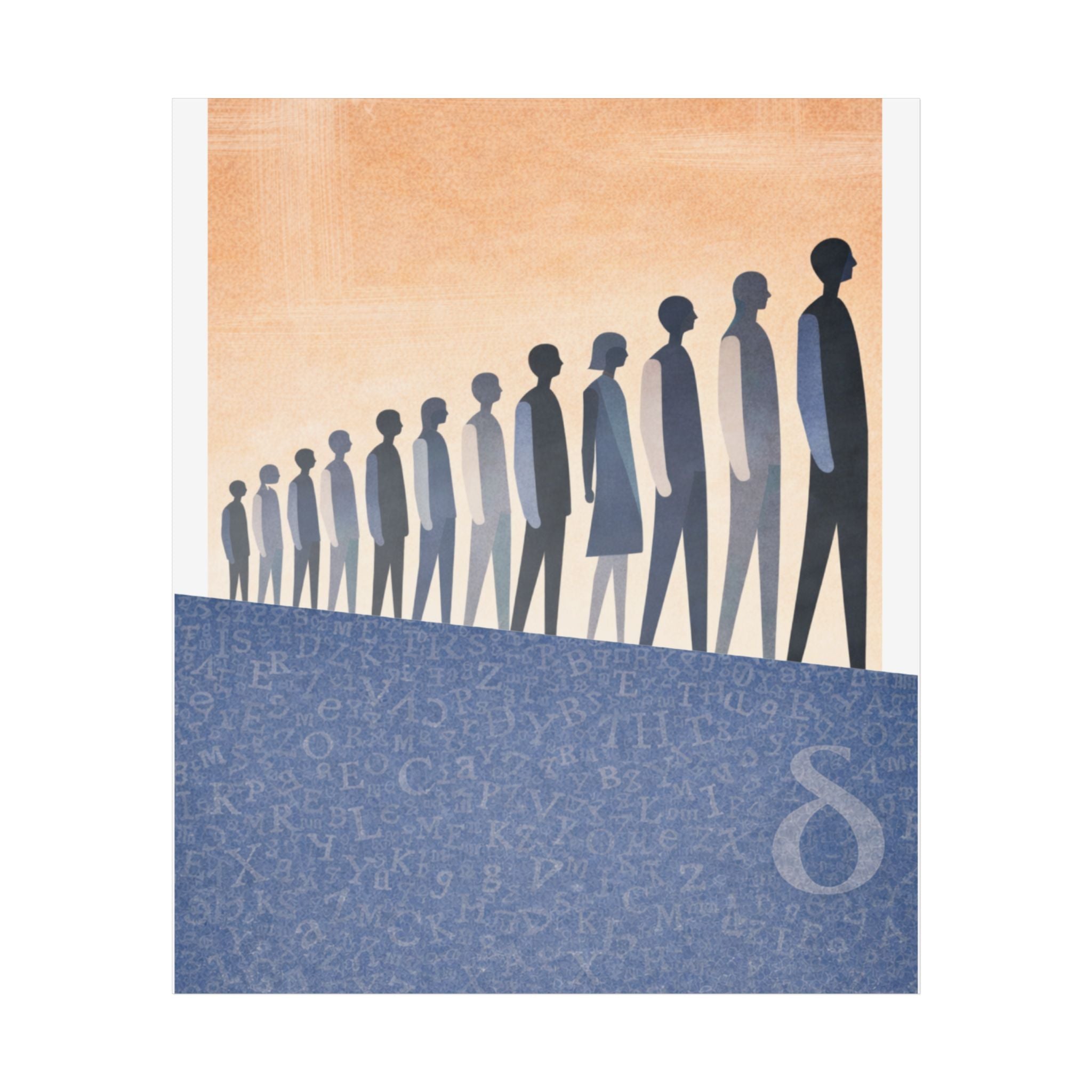 Unframed Poster — Minimalist Line of People Silhouette Art Print