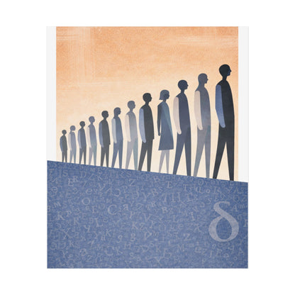 Unframed Poster — Minimalist Line of People Silhouette Art Print