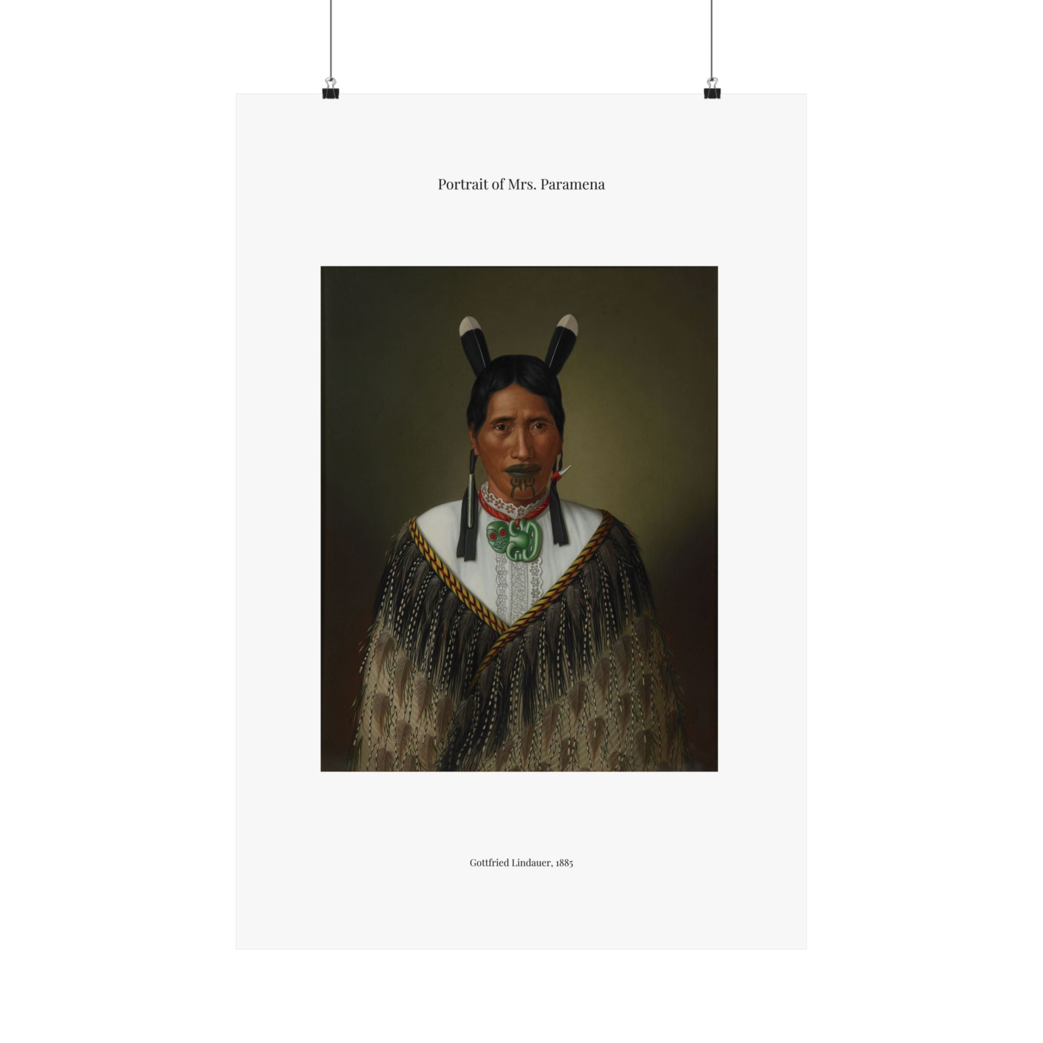 Matte Vertical Poster — Portrait of Mrs. Paramena — Gottfried Lindauer