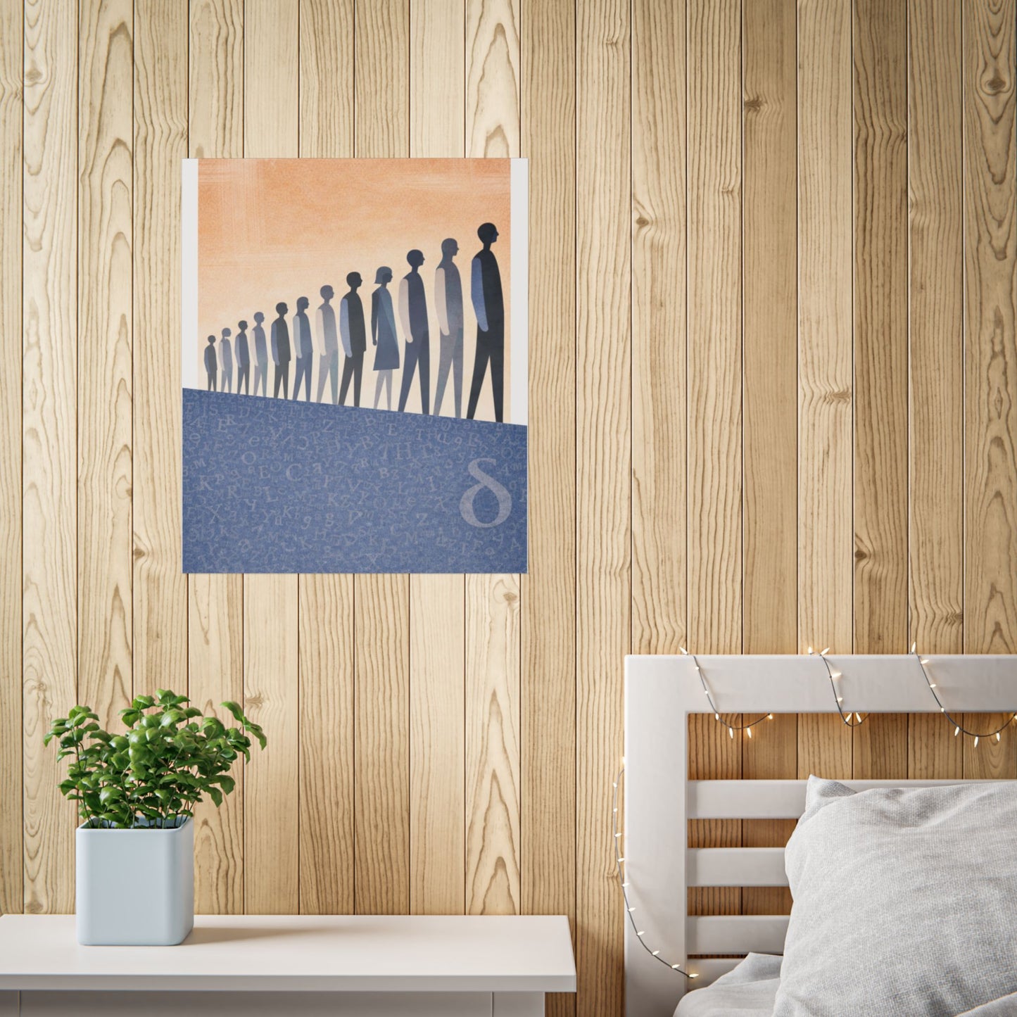 Unframed Poster — Minimalist Line of People Silhouette Art Print