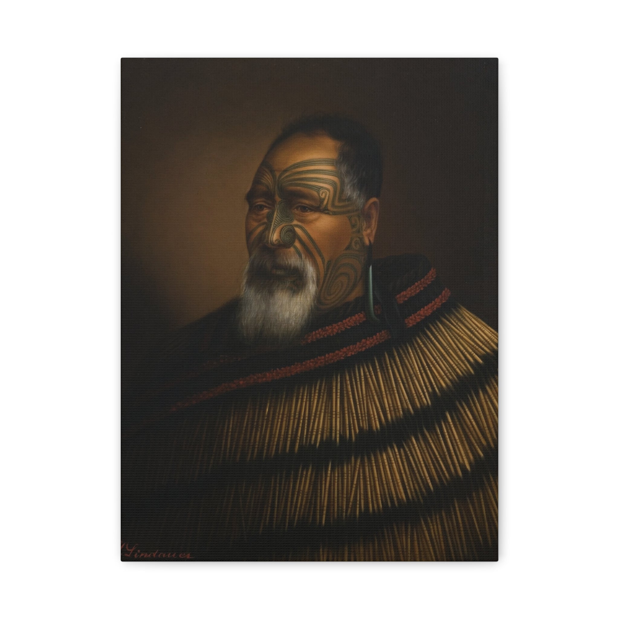 Portrait of Paora Tuhaere Matte Canvas Print — Gottfried Lindauer