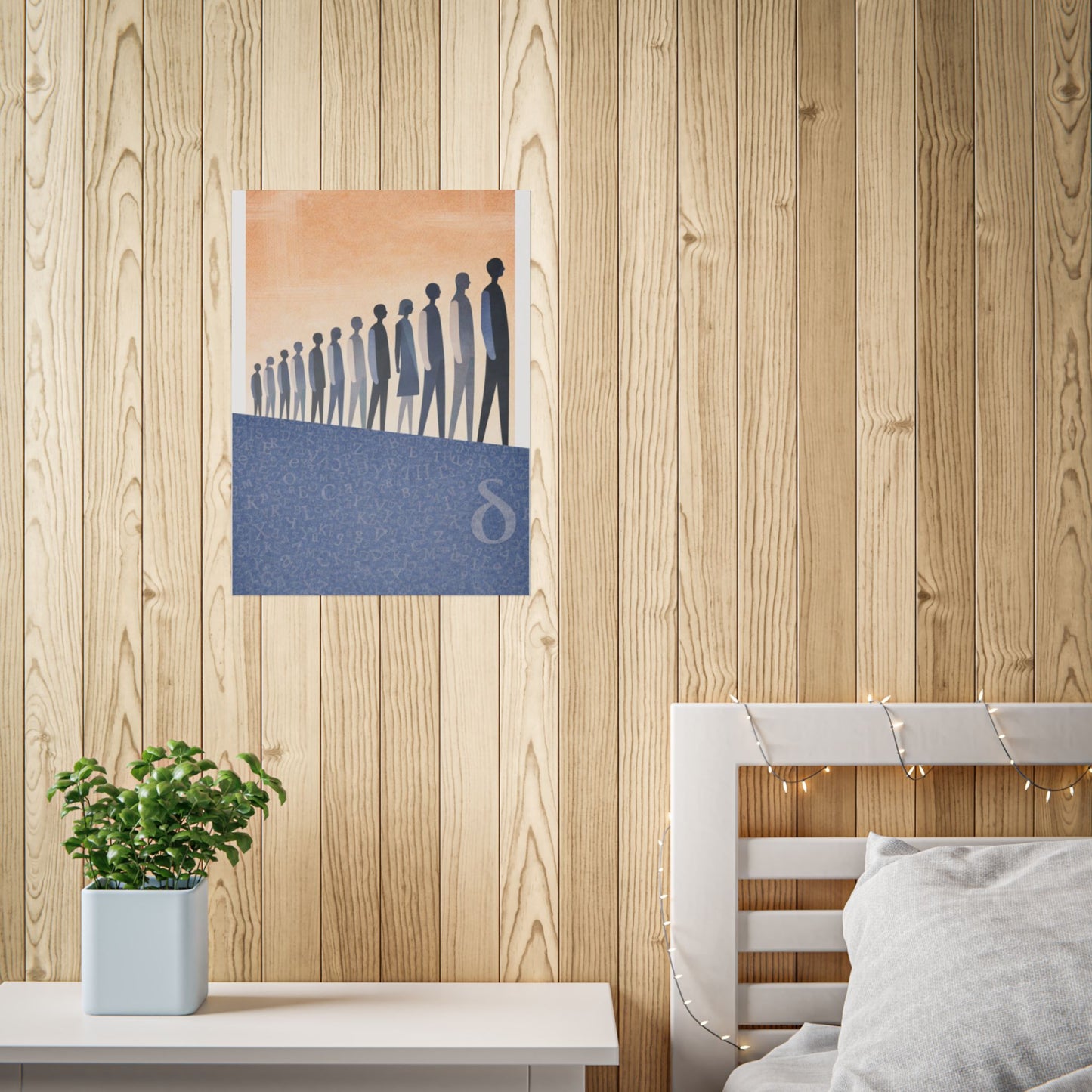 Unframed Poster — Minimalist Line of People Silhouette Art Print