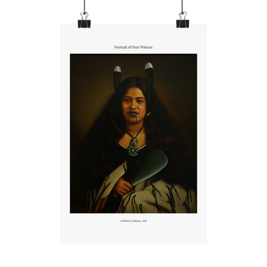 Matte Vertical Poster — Portrait of Pare Watene —  Gottfried Lindauer