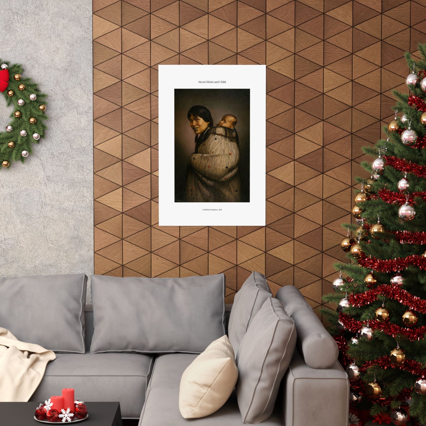 Matte Vertical Poster — Heeni Hirini and Child  —  Gottfried Lindauer