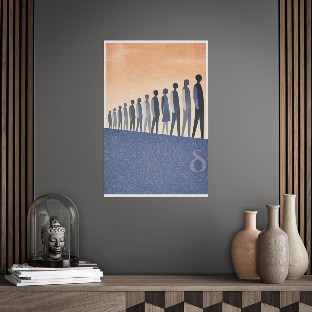 Unframed Poster — Minimalist Line of People Silhouette Art Print