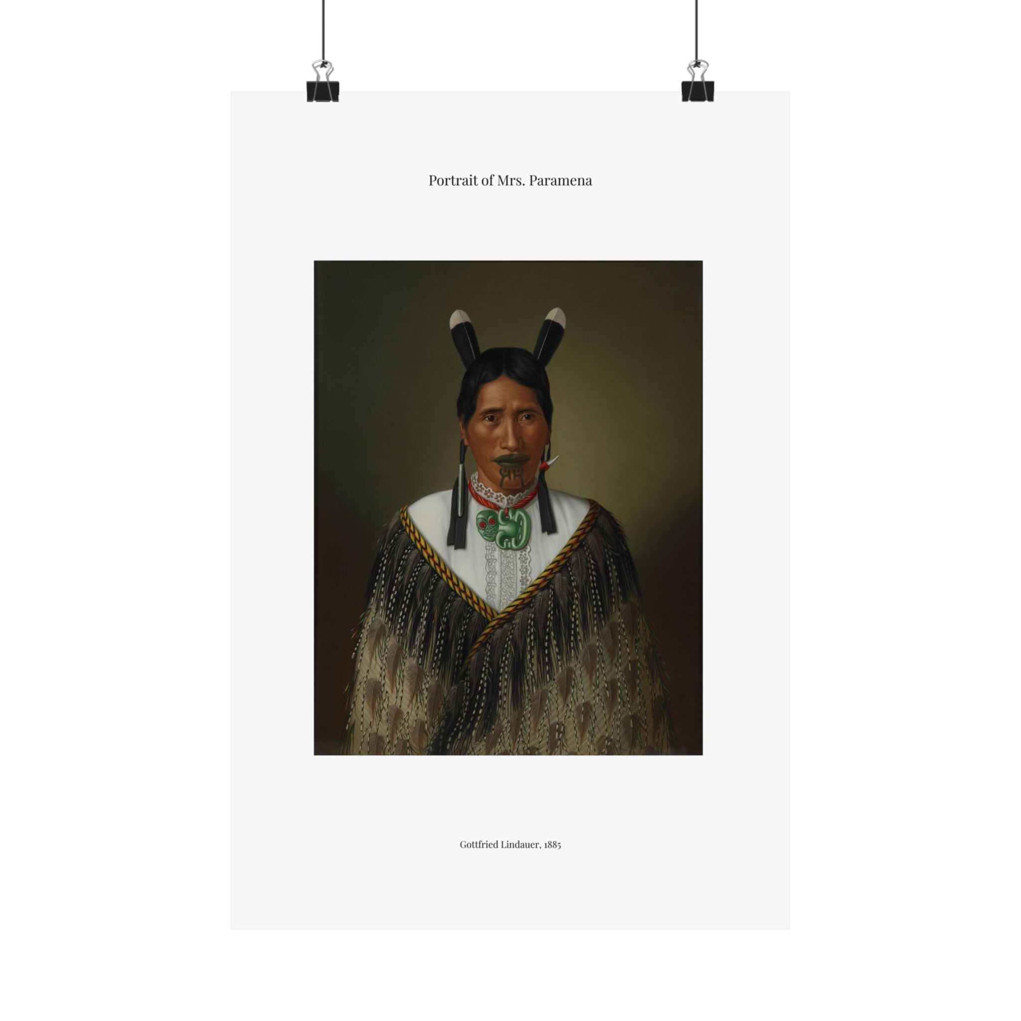 Matte Vertical Poster — Portrait of Mrs. Paramena — Gottfried Lindauer